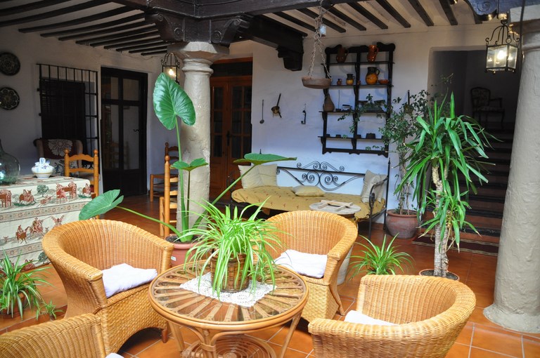 Patio Casa Rural Los Girones Pacheco